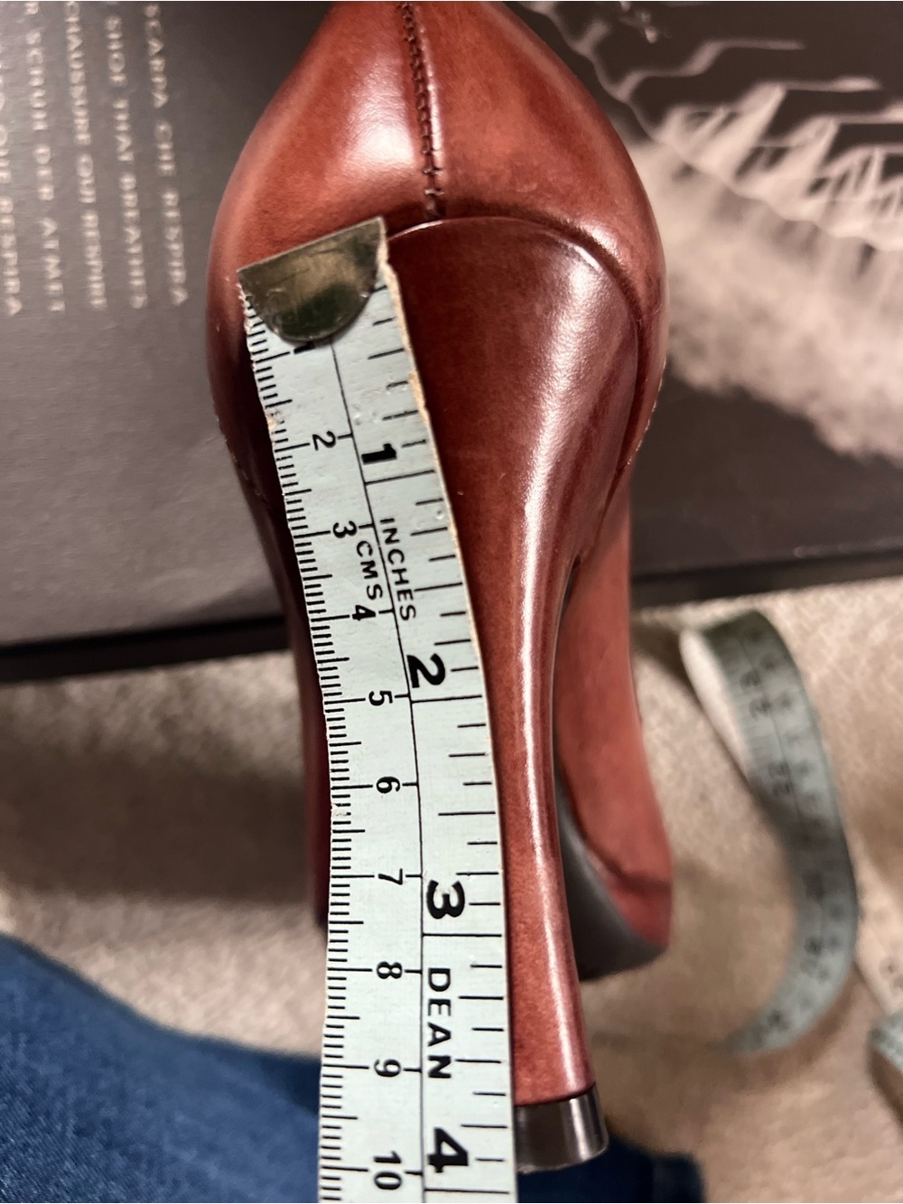 Geox Beautiful Brown/Tan Leather Open Toe Heels - Picture 7 of 12